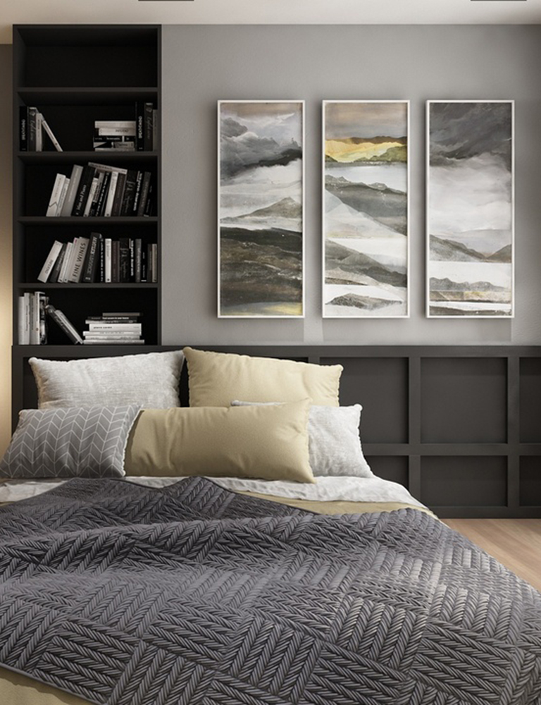 01 1 - Chọn tranh treo tường theo phong thủy trong thiết kế nội thất phòng ngủ