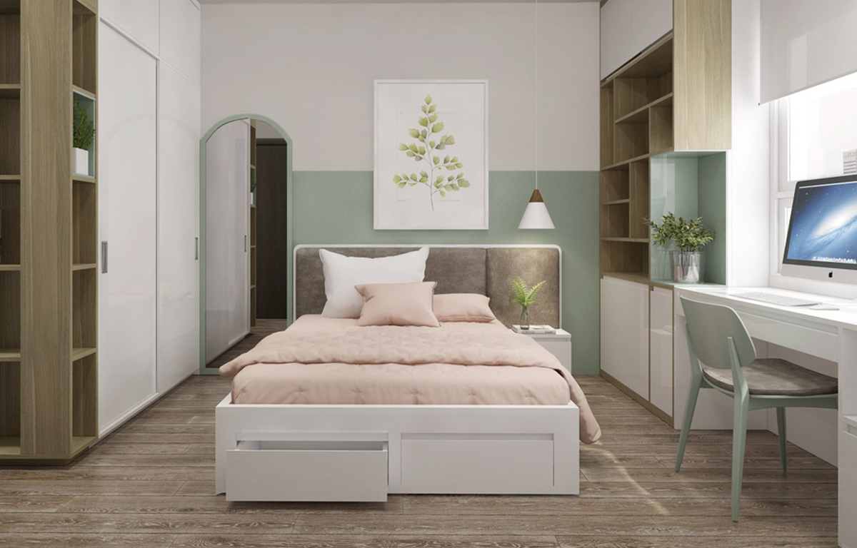02 1 - Chọn tranh treo tường theo phong thủy trong thiết kế nội thất phòng ngủ