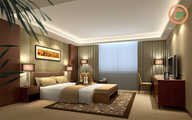 Hình ảnh phòng ngủ khách sạn được thiết kế theo phong cách hiện đại