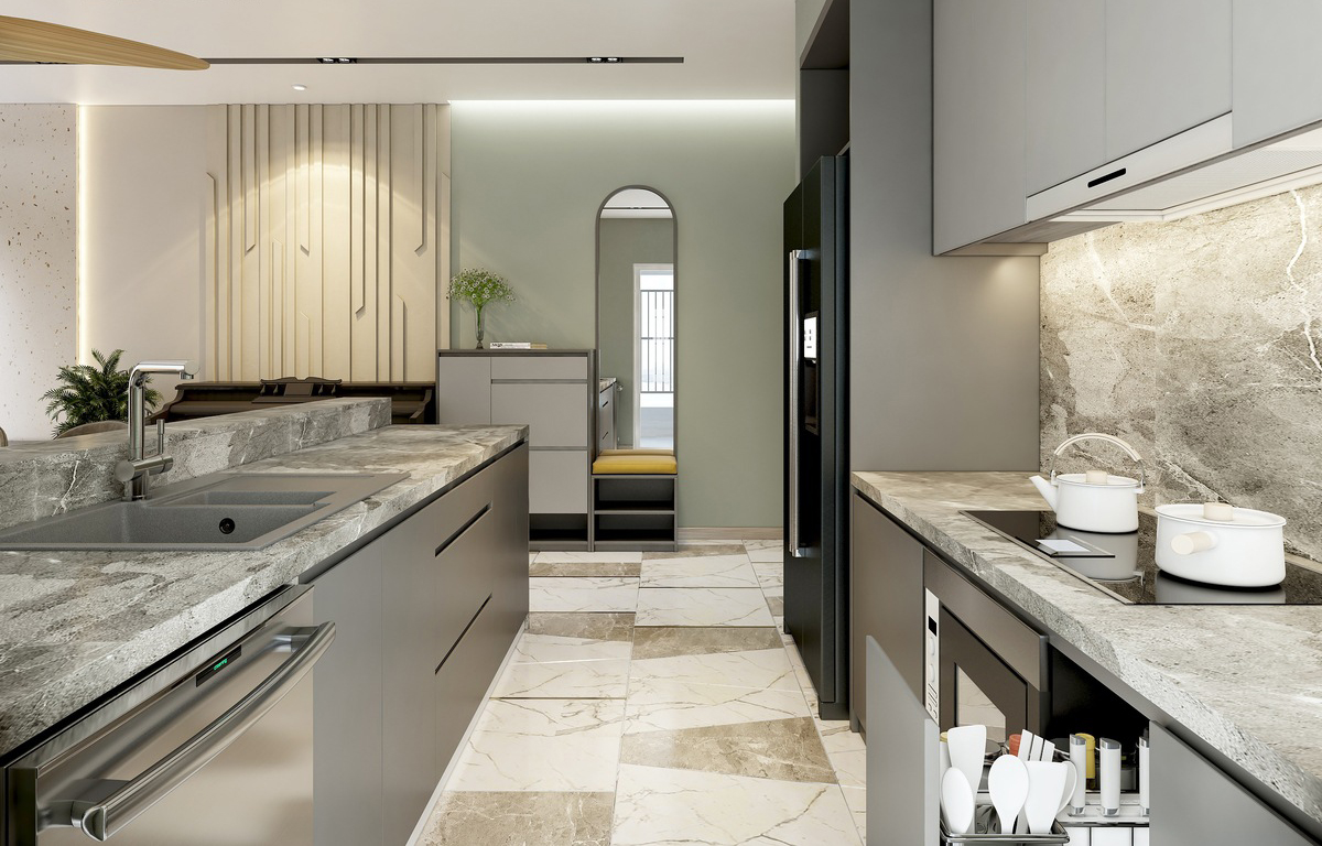 24 2 - Mẫu nội thất nhà bếp đơn giản dành cho căn hộ chung cư | BẢO TRÌ F24