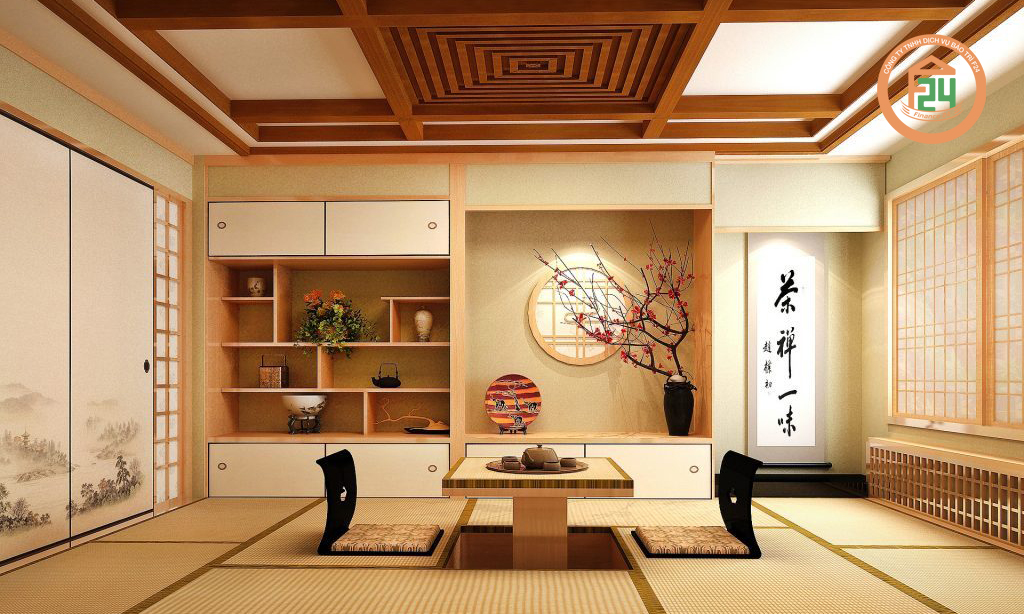 Thiết kế phòng khách phong cách Nhật Bản