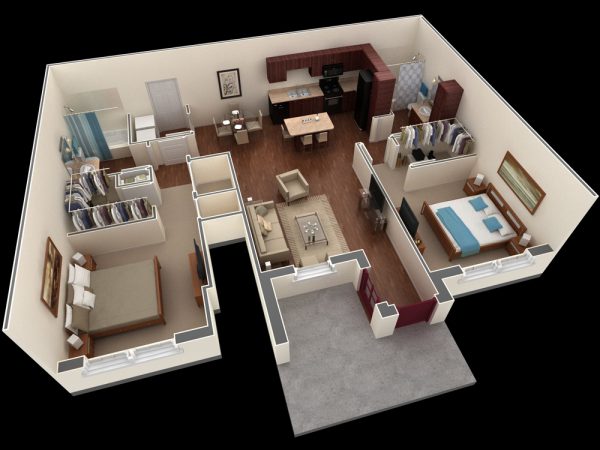 11 4 - Mẫu thiết kế nội thất chung cư hai phòng ngủ (P2) | BẢO TRÌ F24