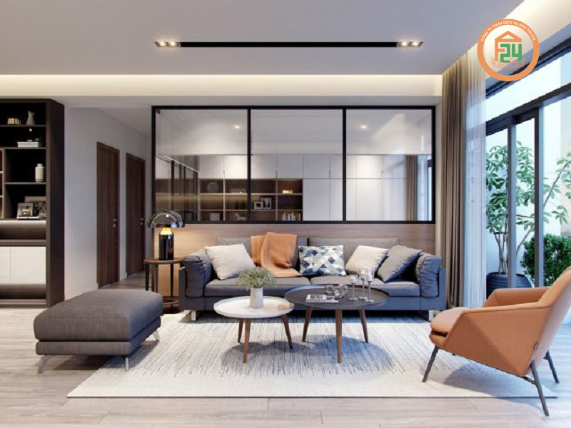 208 - Ý tưởng trang trí nội thất phòng khách chung cư đơn giản