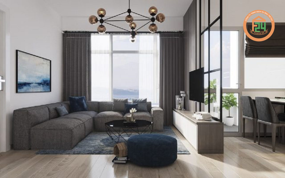 214 - Ý tưởng trang trí nội thất phòng khách chung cư đơn giản