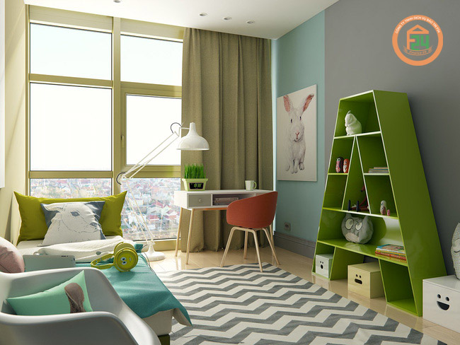 224 1 - Thiết kế nội thất phòng ngủ trẻ em theo phong cách hiện đại