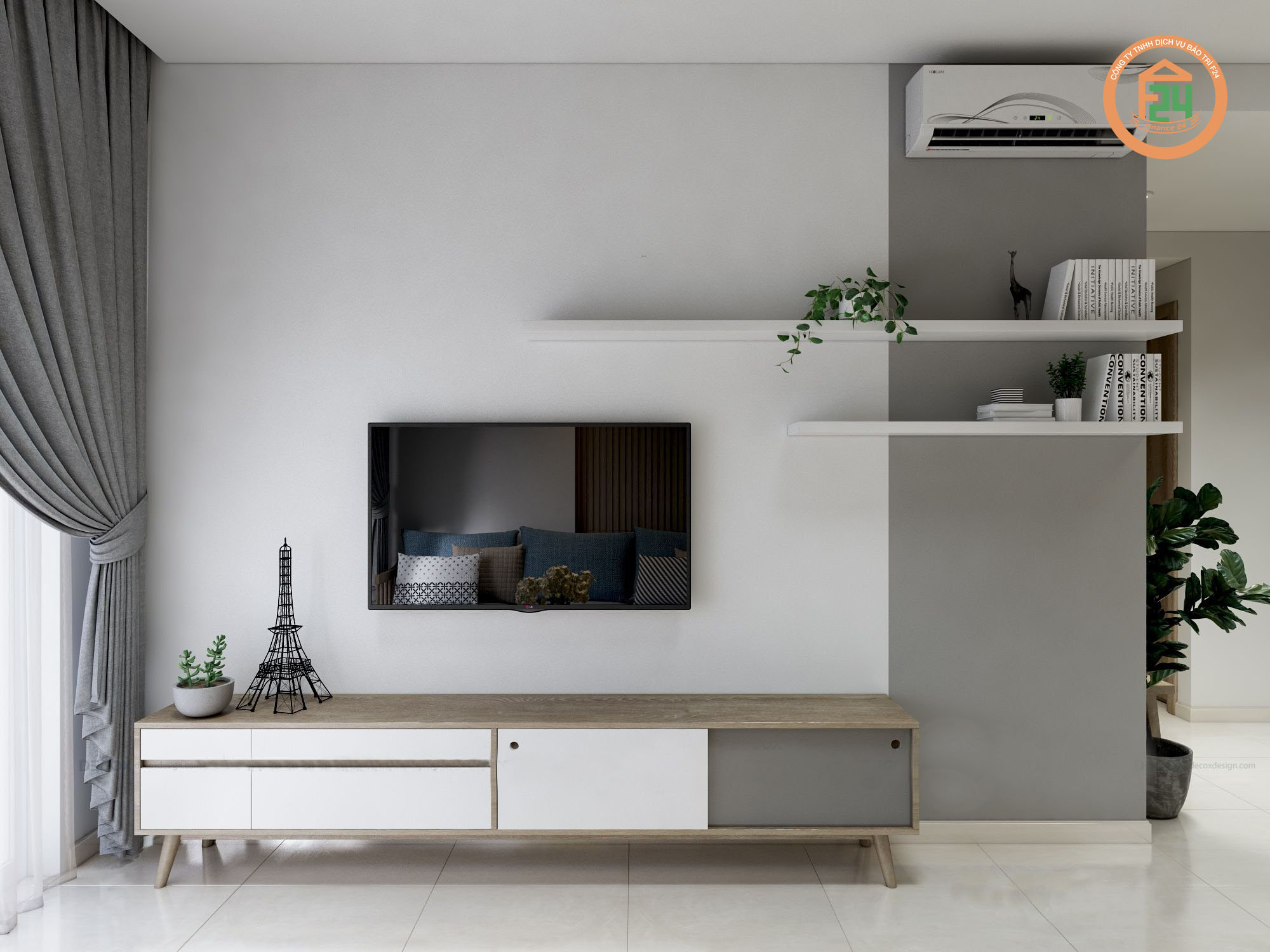233 - Ý tưởng cho thiết kế nội thất phòng khách chung cư nhỏ - tiện ích (P2)