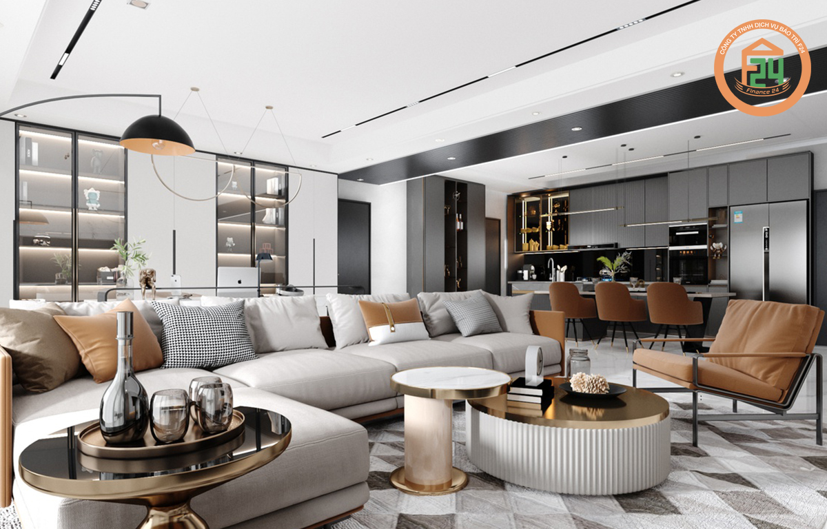 24 2 - Mẫu nội thất đẹp phòng khách được ưa chuộng 2021 | BẢO TRÌ F24