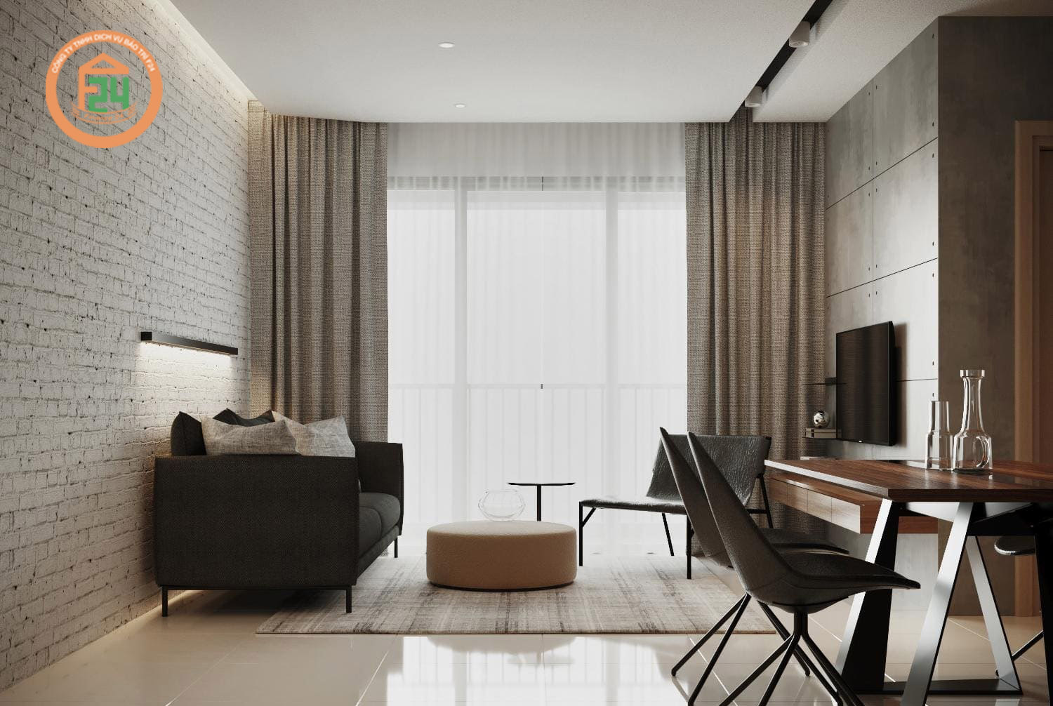 29 4 - Mẫu thiết kế nội thất nhà chung cư 70m2 Sang Xịn | Bảo Trì F24