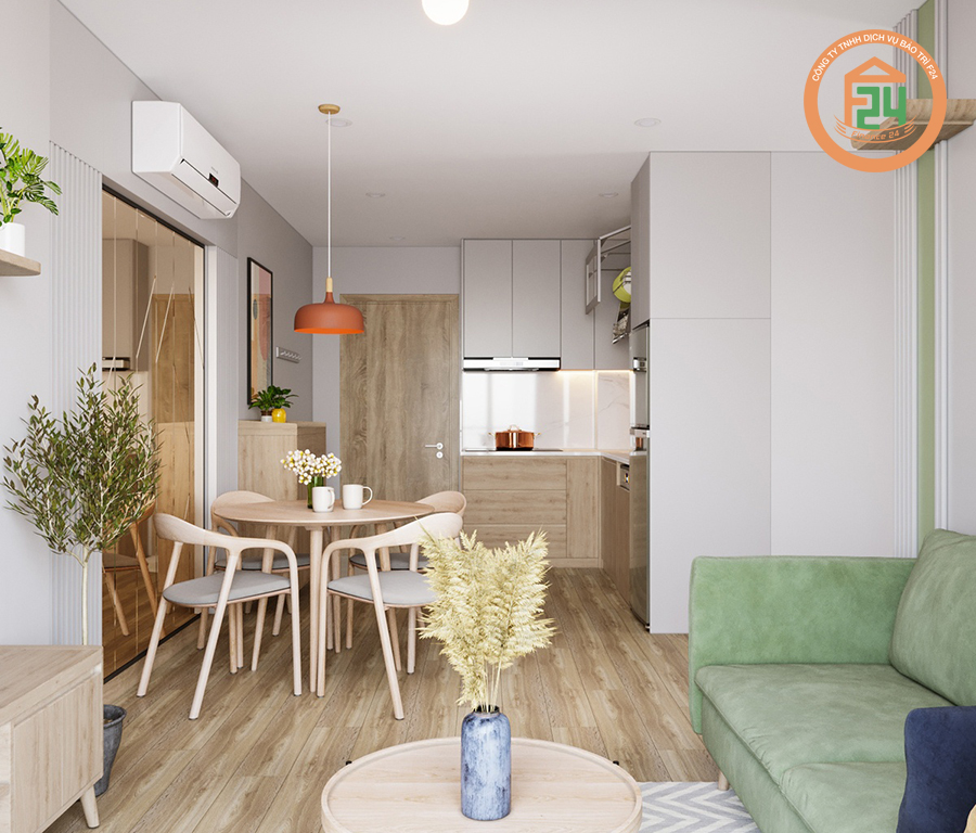 36 - Thiết kế nội thất chung cư 2 phòng ngủ đơn giản hiện đại