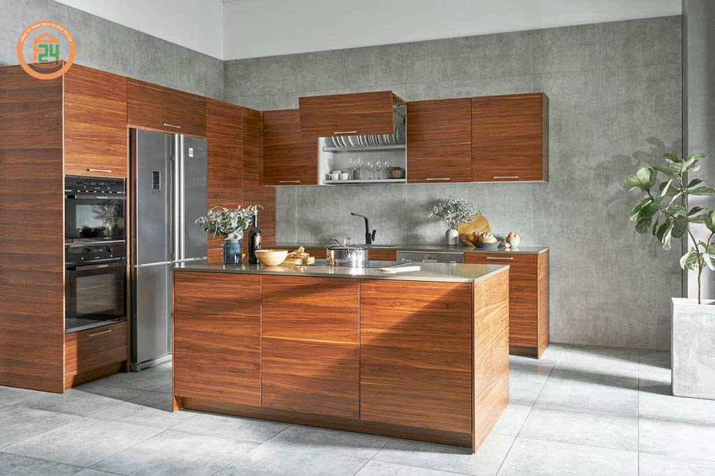 43 2 - Thiết kế nội thất nhà bếp thông minh với tủ bếp gỗ tự nhiên