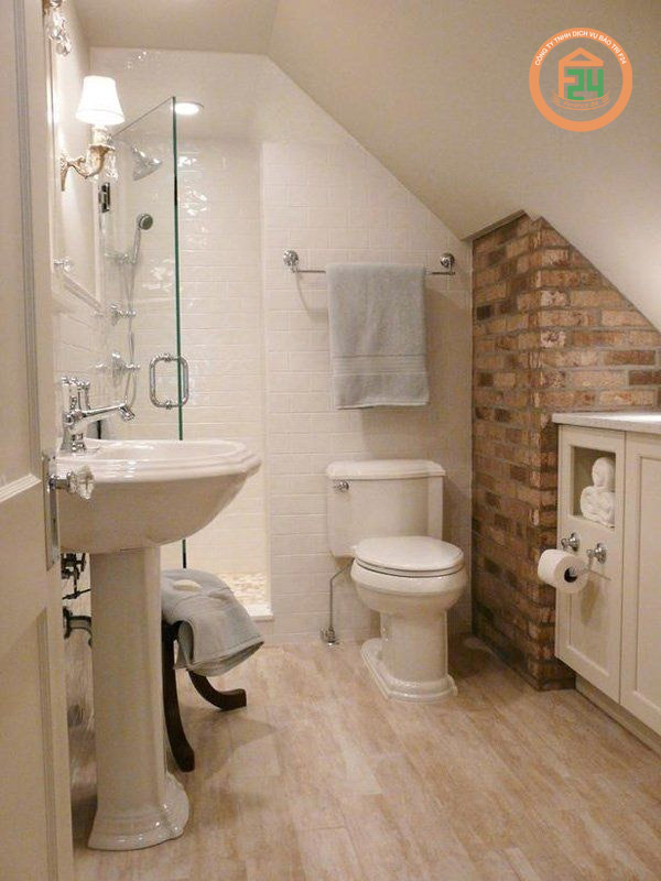 60 2 - Ý tưởng nội thất phòng tắm nhỏ dưới gầm cầu thang