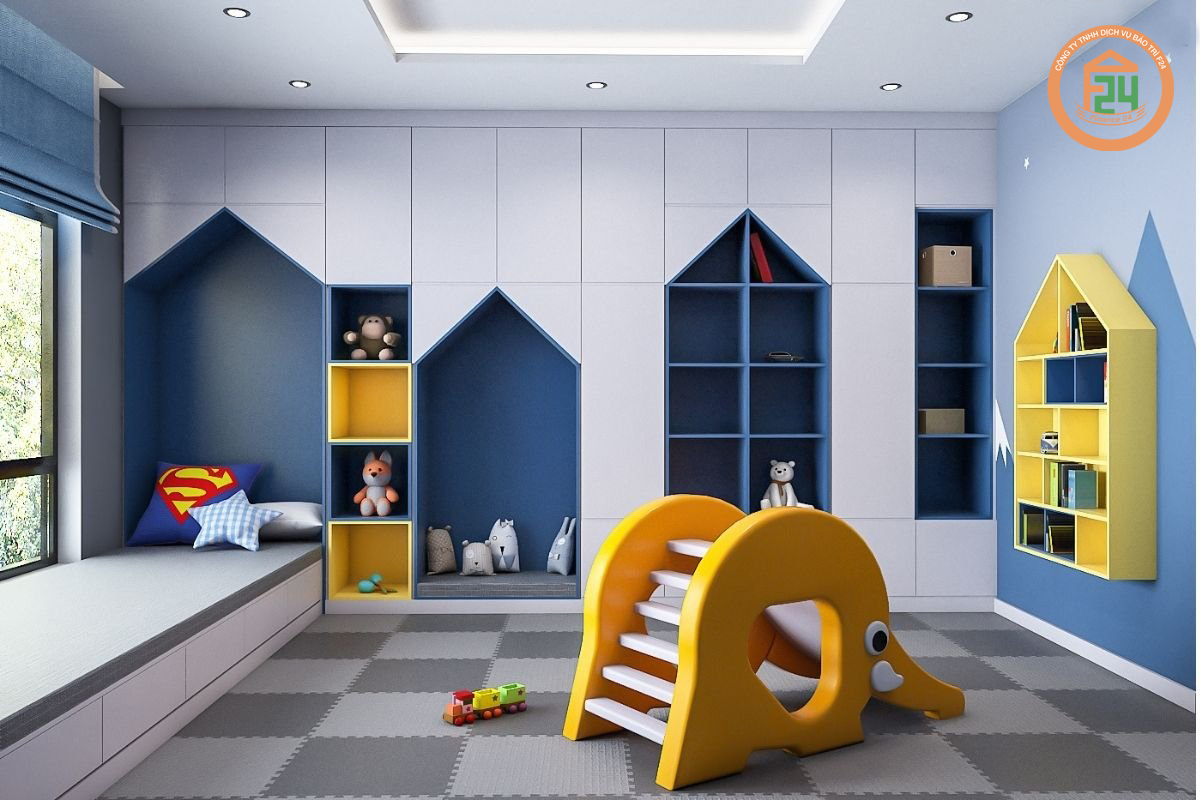 91 1 - Những mẫu nội thất phòng ngủ hiện đại cho trẻ em với thiết kế thân thiện.