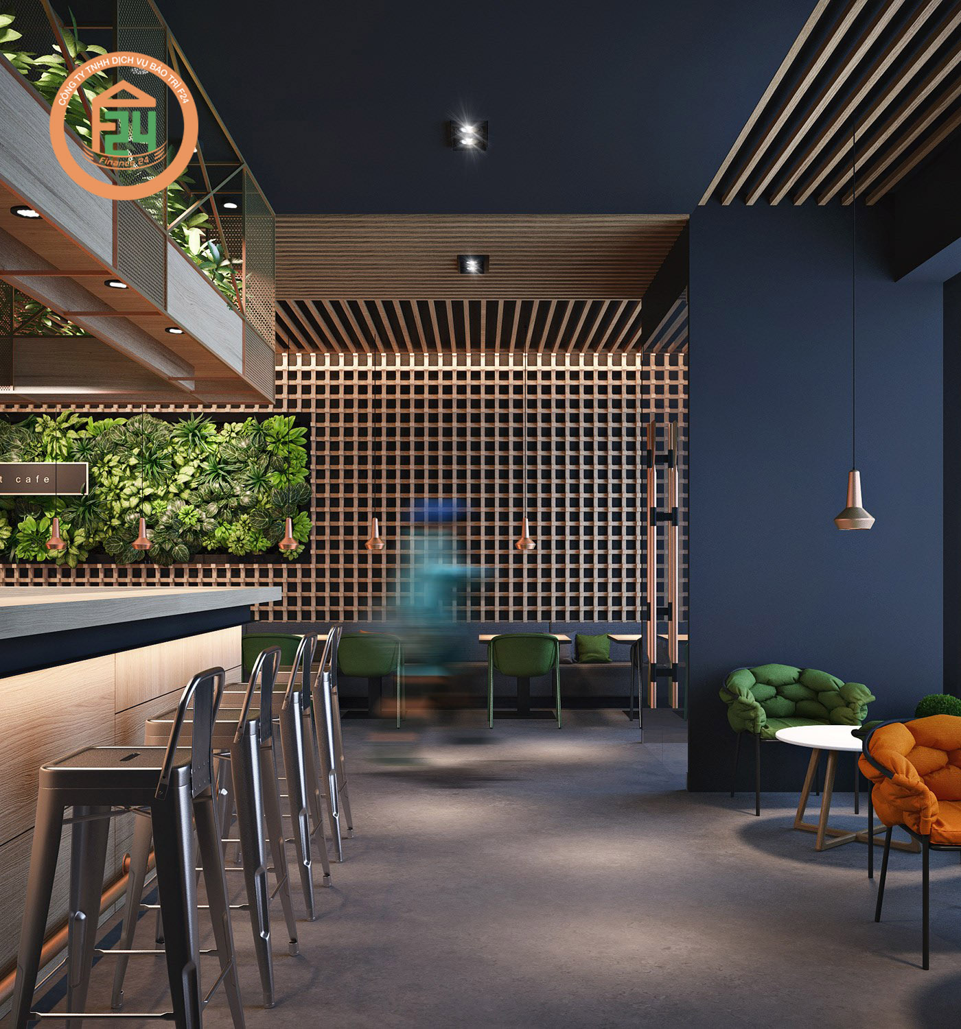88 1 - Mẫu thiết kế nội thất quán cafe có diện tích nhỏ | BẢO TRÌ F24