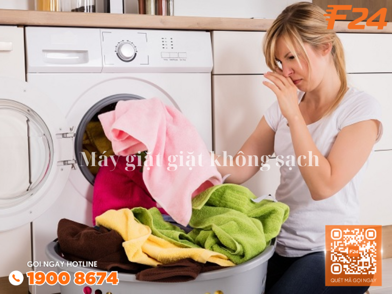 Lỗi máy giặt khiến đồ không sạch