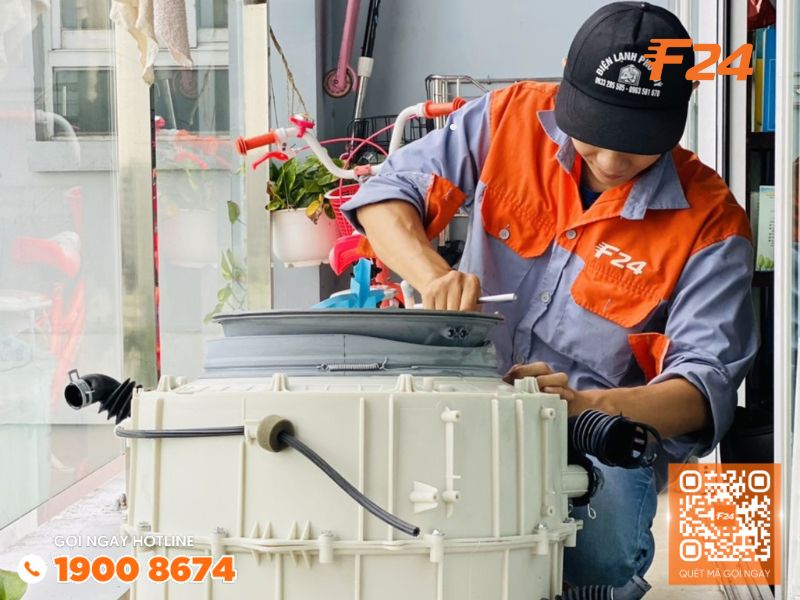 Quy trình cung ứng dịch vụ sửa máy giặt quận Phú Nhuận - F24 